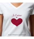 Tee-shirt femme personnalisé photo amoureux