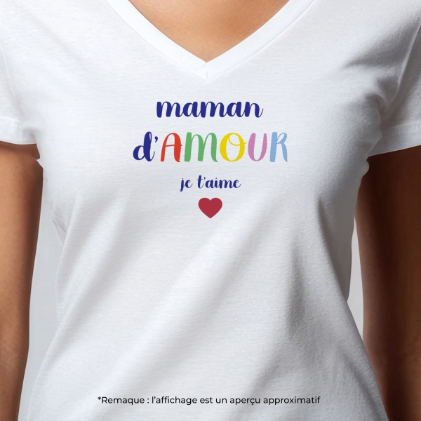 Tee-shirt femme personnalisé maman amour