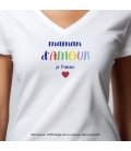 Tee-shirt femme personnalisé maman amour