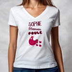 Tee-shirt femme personnalisé maman poule