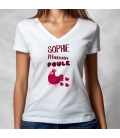 Tee-shirt femme personnalisé maman poule