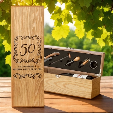 Coffret Sommelier texte anniversaire