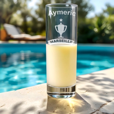 Verre personnalisé avec prénom pastis - "Marseille"