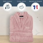Peignoir de chambre femme rose personnalisée