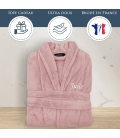 Peignoir de chambre femme rose personnalisée