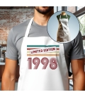 Tablier adulte blanc anniversaire personnalisé