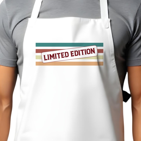 Tablier adulte blanc anniversaire personnalisé