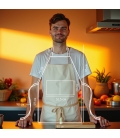 Tablier adulte blanc réparation personnalisé