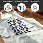 Tablier adulte blanc prénoms personnalisé