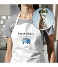 Tablier adulte blanc retraite personnalisé