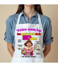 Tablier Anniversaire 50ans femme personnalisé