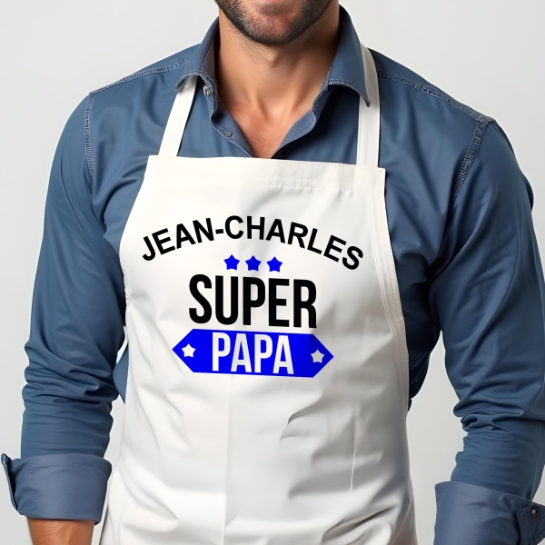 Tablier Je suis un Super Papa personnalisé