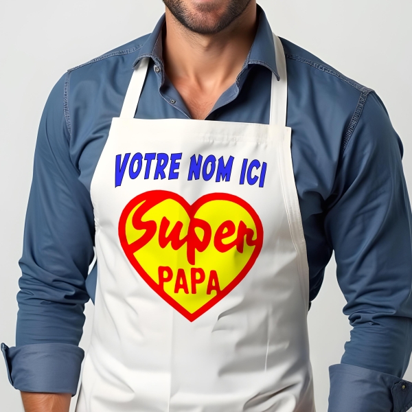 Tablier Super papa personnalisé