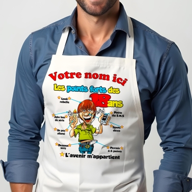 Tablier Anniversaire 18ans homme personnalisé