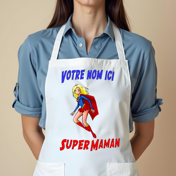 Tablier Super Maman personnalisé