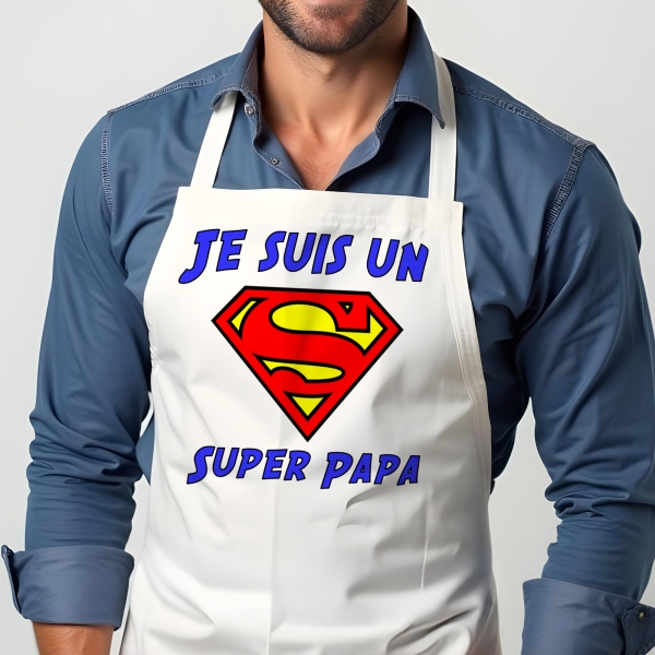 Tablier Super papa personnalisé