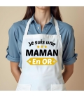 Tablier Maman en or personnalisé