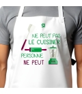 Tablier adulte blanc cuisiner personnalisé