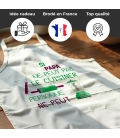 Tablier adulte blanc cuisiner personnalisé