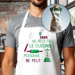 Tablier adulte blanc cuisiner personnalisé