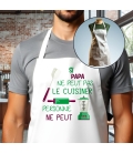 Tablier adulte blanc cuisiner personnalisé