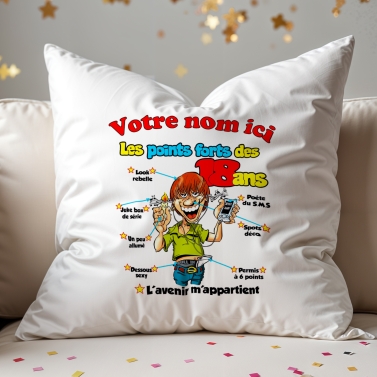 Coussin Anniversaire 18 ans homme