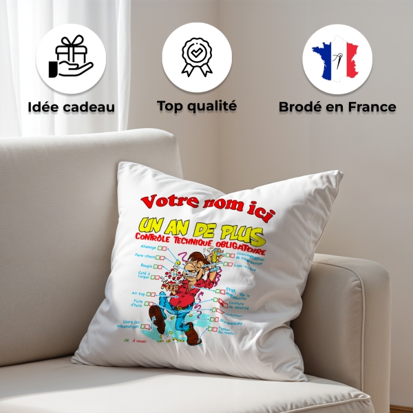 Coussin Anniversaire un an de plus homme