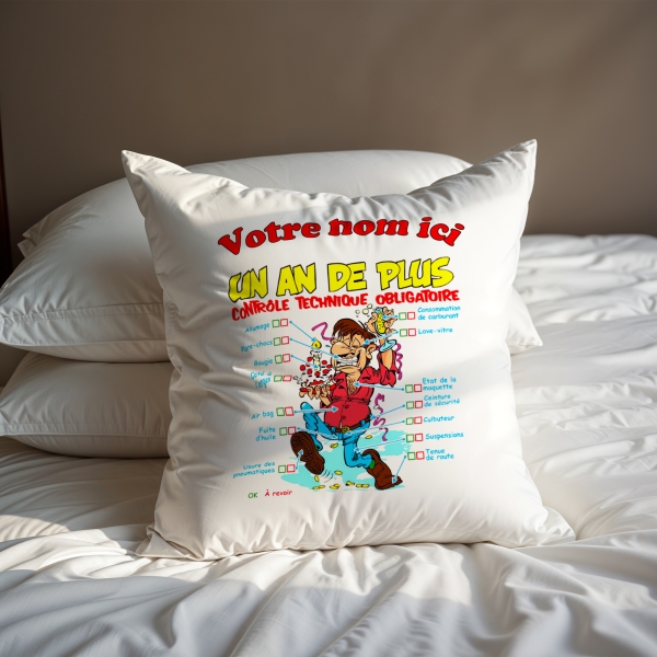 Coussin Anniversaire un an de plus homme