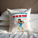 Coussin Anniversaire un an de plus femme