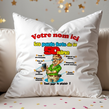 Coussin Anniversaire 50 ans homme