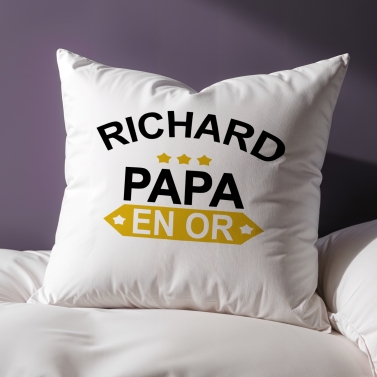 Coussin Papa en OR