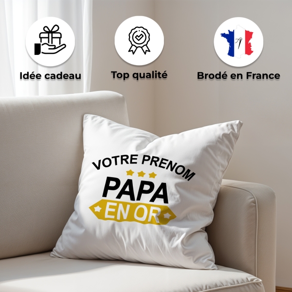 Coussin Papa en OR