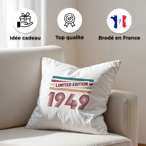 Coussin anniversaire personnalisé