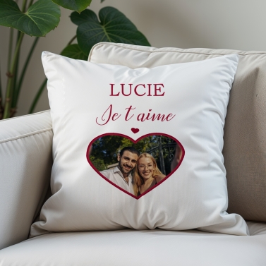coussin saint valentin personnalisé