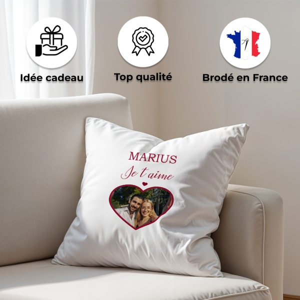 coussin saint valentin personnalisé
