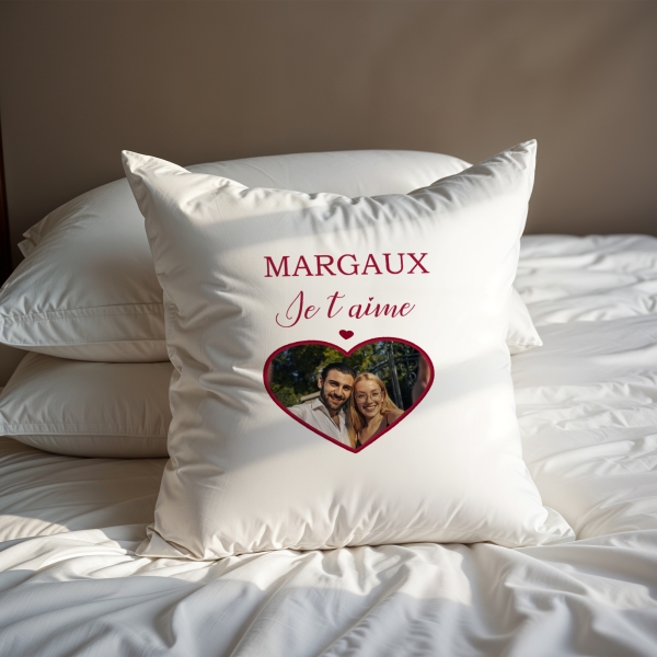 coussin saint valentin personnalisé