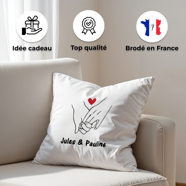 coussin saint valentin personnalisé