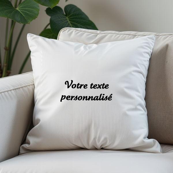 Coussin texte personnalisé