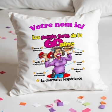 Coussin Anniversaire 60 ans femme
