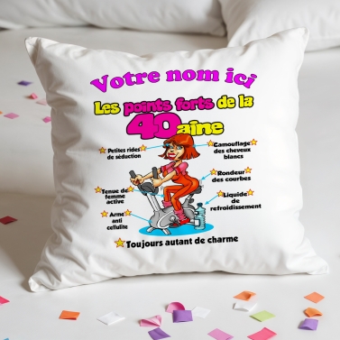 Coussin Anniversaire 40 ans femme