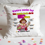 Coussin Anniversaire 50 ans femme