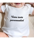 body bébé personnalisé texte