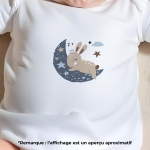 body bébé personnalisé prénom lune