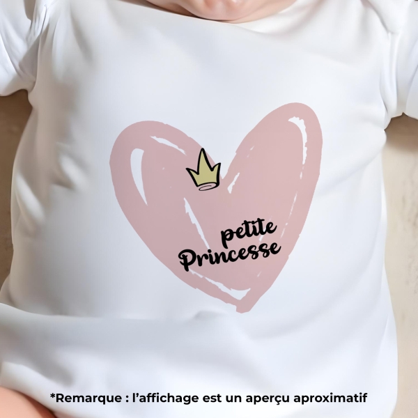 body bébé personnalisé prénom petite princesse