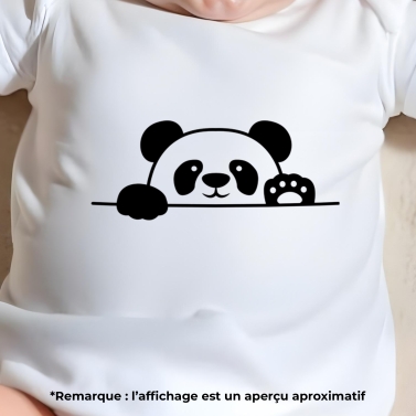 body bébé personnalisé prénom panda