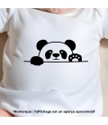 body bébé personnalisé prénom panda
