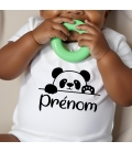 body bébé personnalisé prénom panda