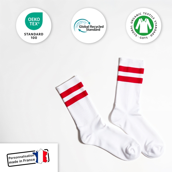 Chaussettes personnalisées texte