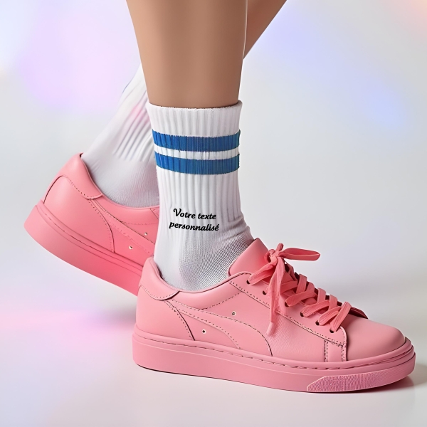 Chaussettes personnalisées texte