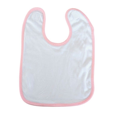 Bavoir rose à personnaliser en broderie